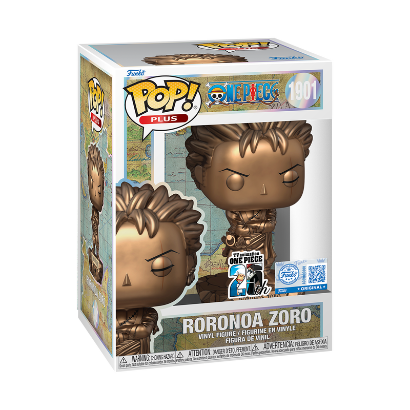 POP ANIMATION ONE PIECE - PLUS RORONOA ZORO STATUE (BRONZE)