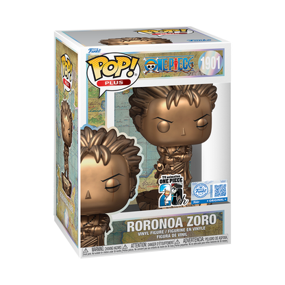 POP ANIMATION ONE PIECE - PLUS RORONOA ZORO STATUE (BRONZE)