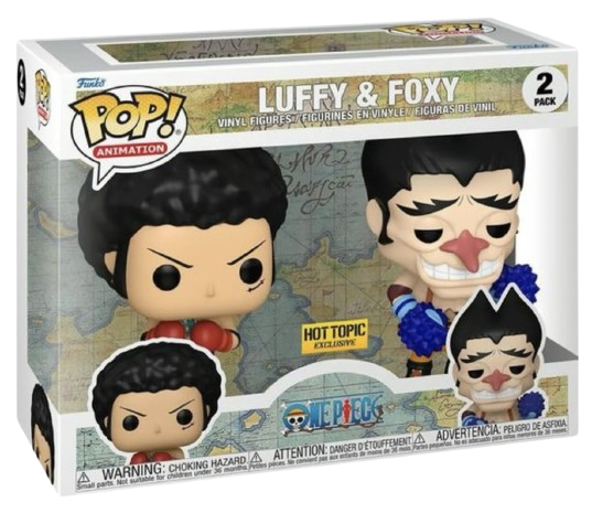 POP ANIMATION ONE PIECE - LUFFY & FOXY 2-PACK (HOT TOPIC)