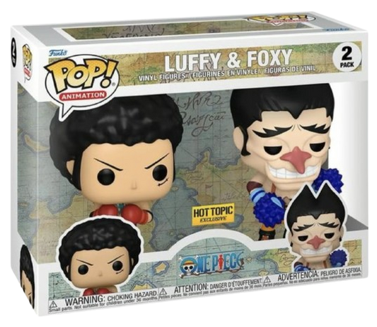 POP ANIMATION ONE PIECE - LUFFY & FOXY 2-PACK (HOT TOPIC)